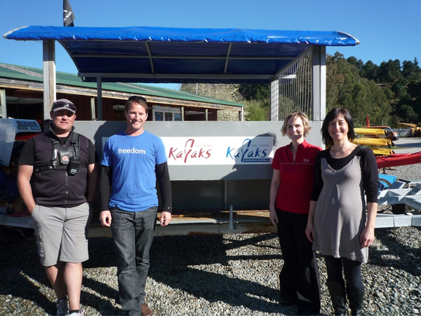 The Abel Tasman Kayaks and IBIS Technology team. 